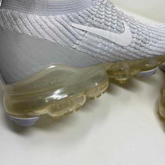 Nike Women's Air Vapormax Flynit 3 Pure Platinum Running Shoes AJ6900-102 Sz 7.5 - Picture 5 of 7
